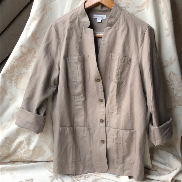 Coldwater Creek Khaki Utility Jacket - Picture 3 of 9